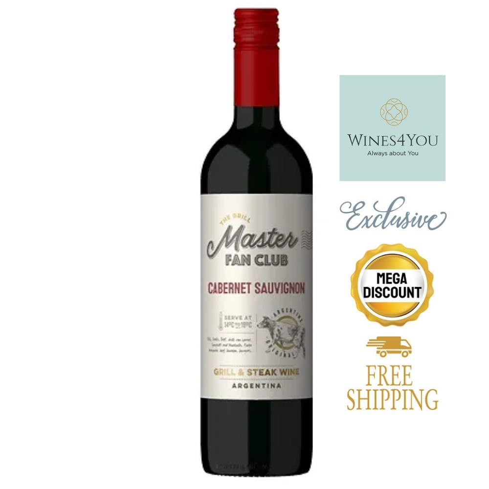 The Grill Master Fan Club Cabernet Sauvignon Argentina Red Wine 2024
